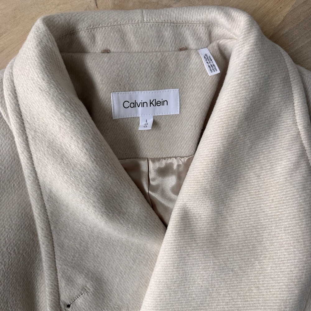 Calvin Klein Cream Pea Coat